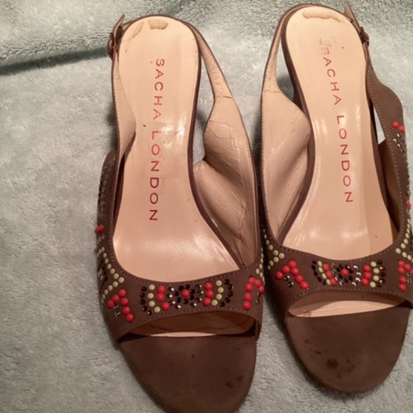 Sacha  London suede wedge sandal - Picture 6 of 9